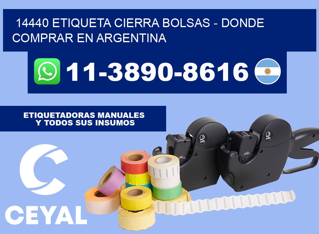 14440 etiqueta Cierra Bolsas - Donde Comprar en Argentina