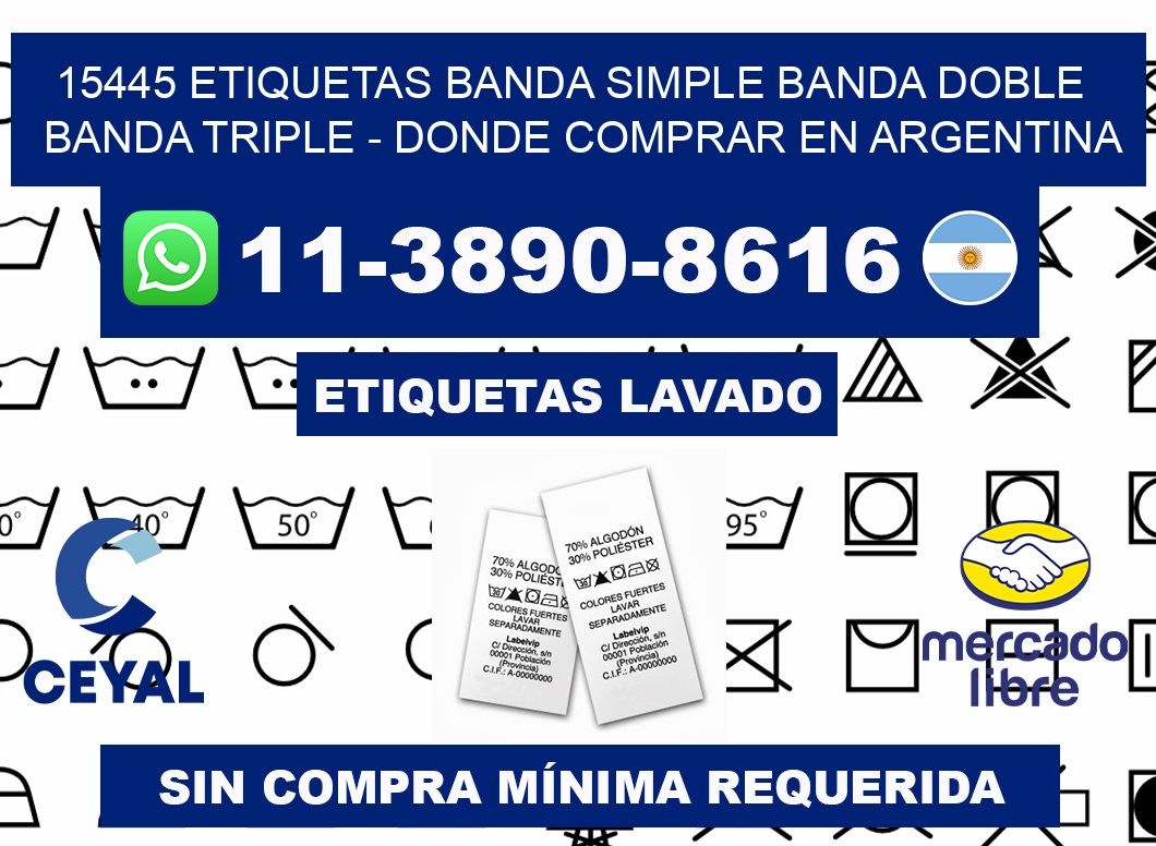 15445 etiquetas banda simple banda doble banda triple - Donde Comprar en Argentina