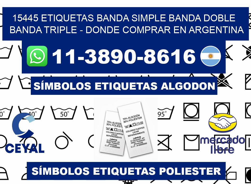 15445 etiquetas banda simple banda doble banda triple - Donde Comprar en Argentina