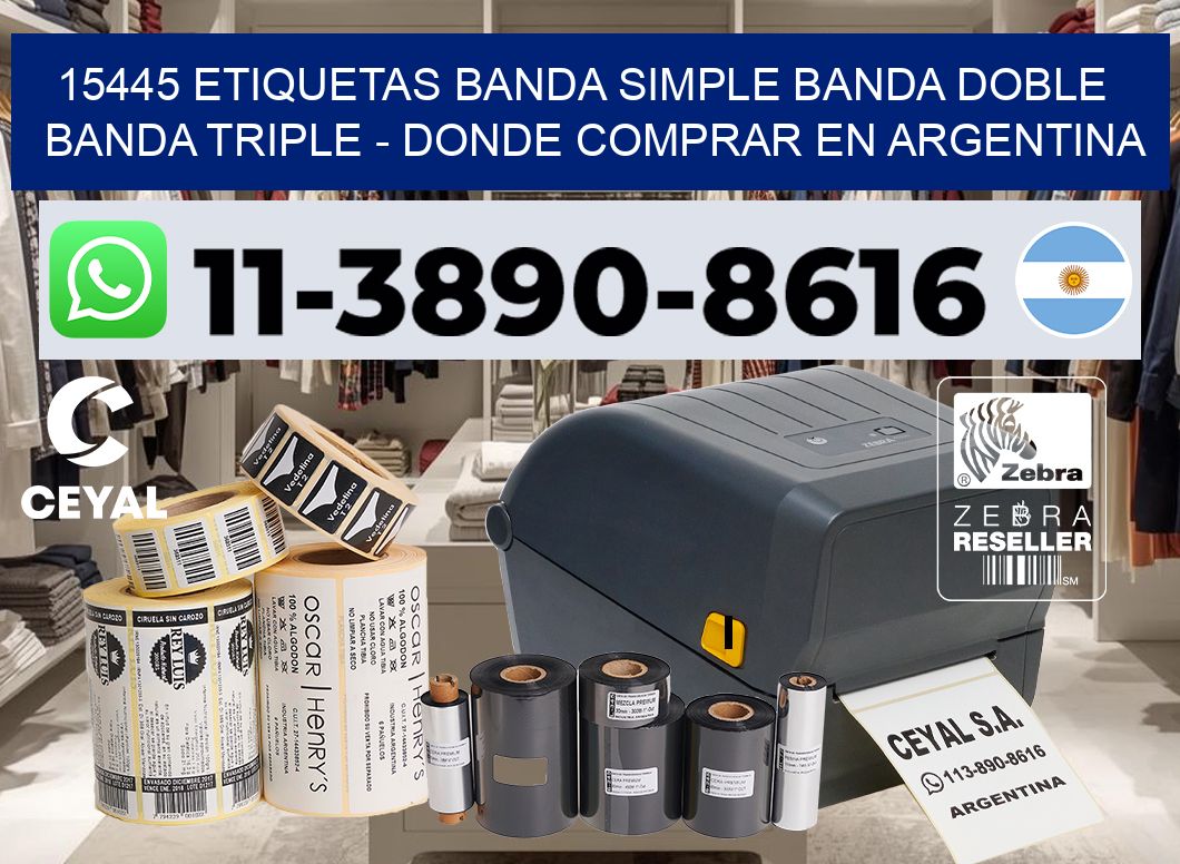 15445 etiquetas banda simple banda doble banda triple – Donde Comprar en Argentina