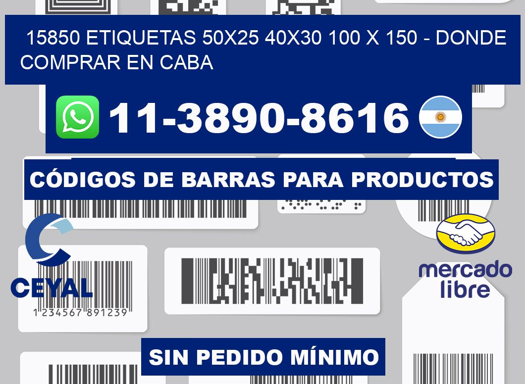 15850 etiquetas 50x25 40x30 100 x 150 - Donde Comprar en Caba
