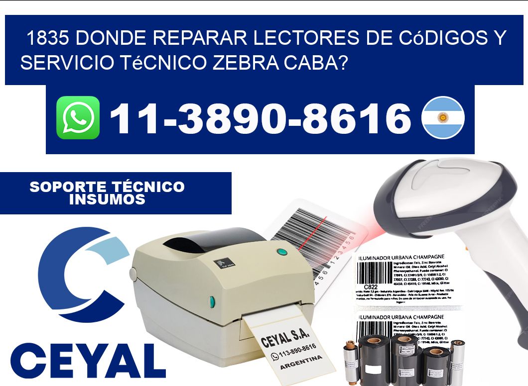 1835 donde reparar Lectores de Códigos y Servicio Técnico zebra Caba?
