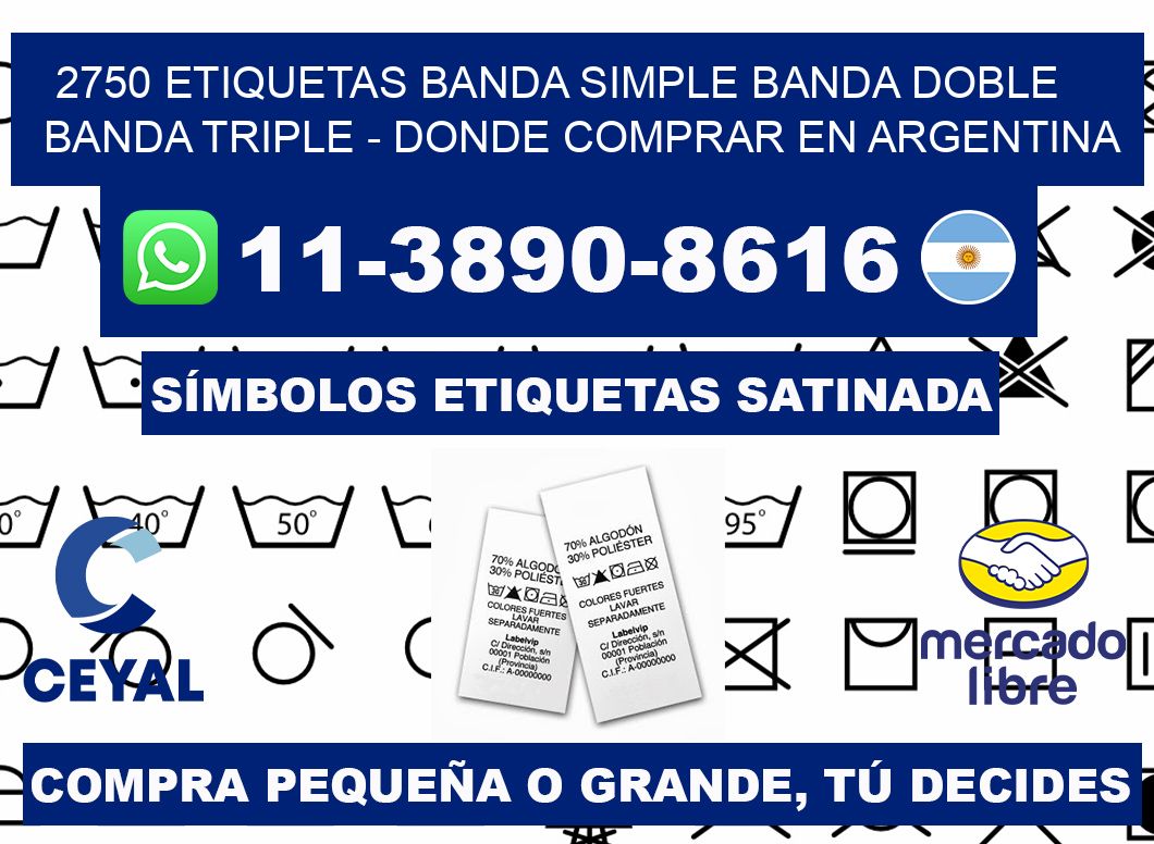 2750 etiquetas banda simple banda doble banda triple - Donde Comprar en Argentina