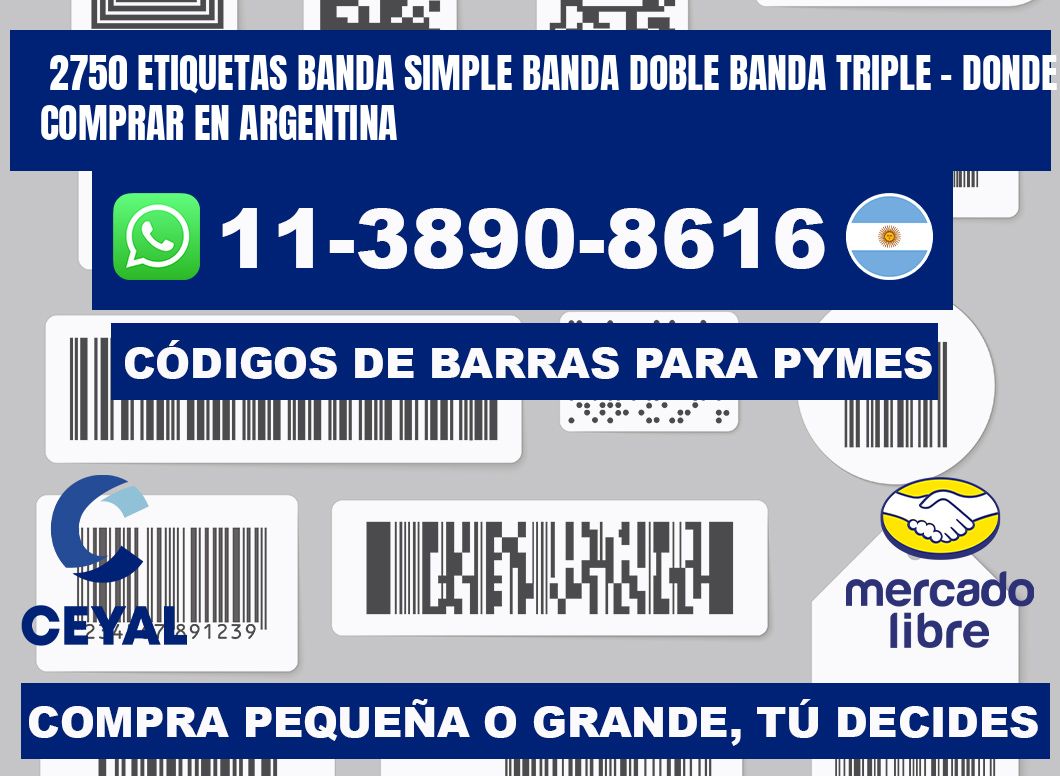 2750 etiquetas banda simple banda doble banda triple - Donde Comprar en Argentina