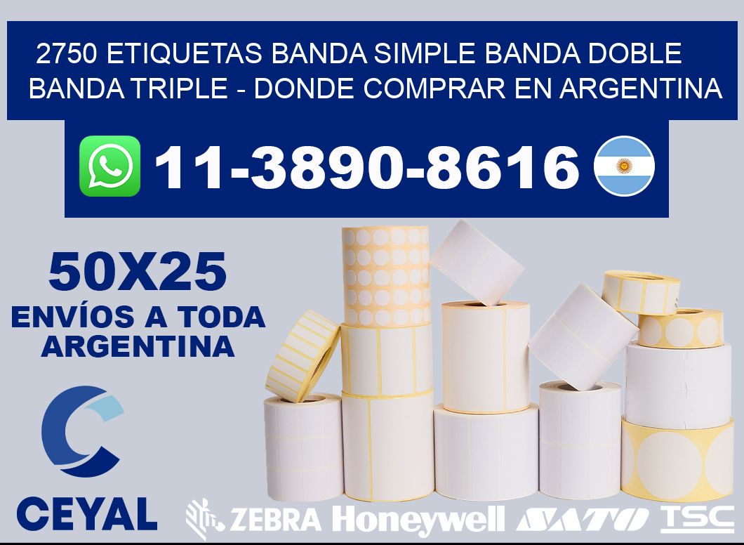 2750 etiquetas banda simple banda doble banda triple - Donde Comprar en Argentina
