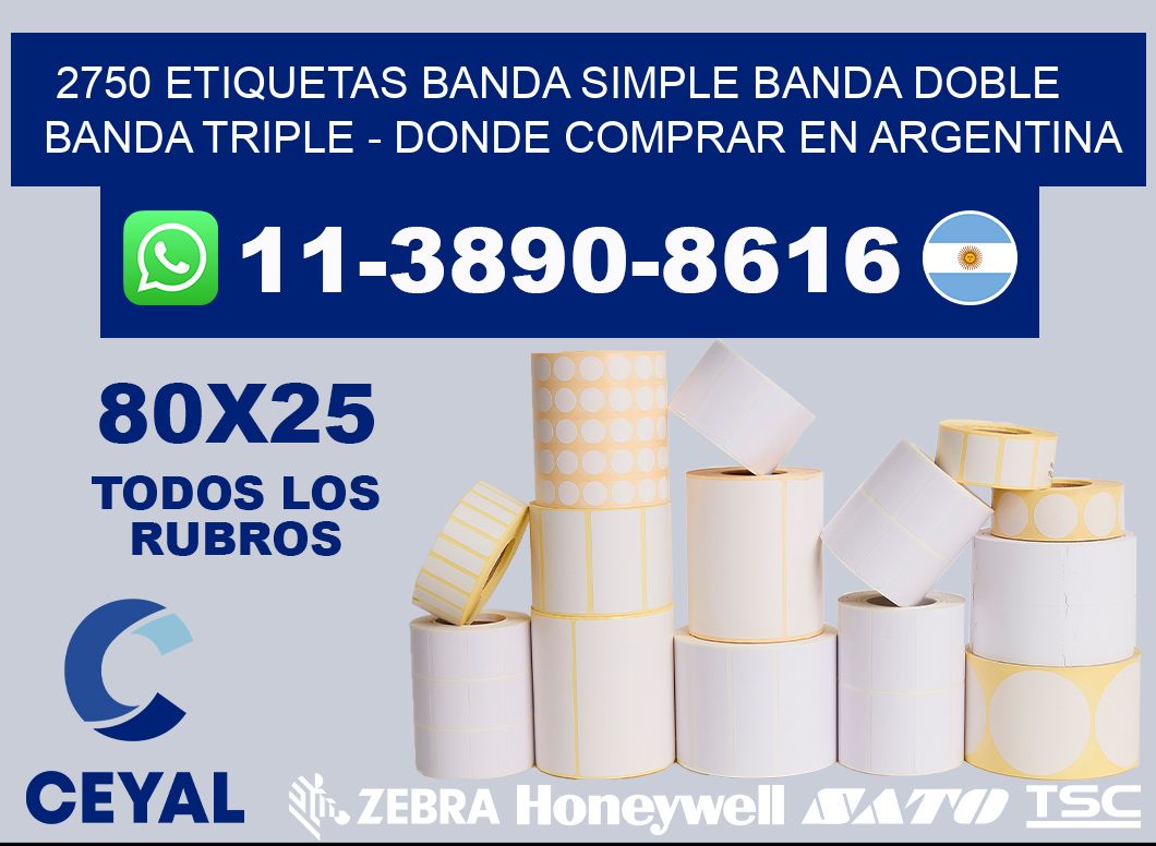 2750 etiquetas banda simple banda doble banda triple - Donde Comprar en Argentina
