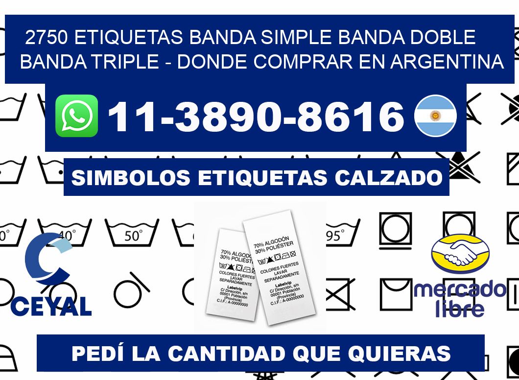 2750 etiquetas banda simple banda doble banda triple - Donde Comprar en Argentina