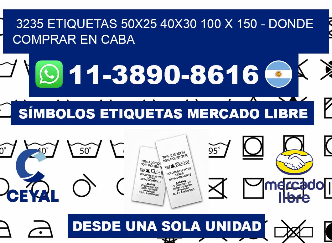 3235 etiquetas 50x25 40x30 100 x 150 - Donde Comprar en Caba