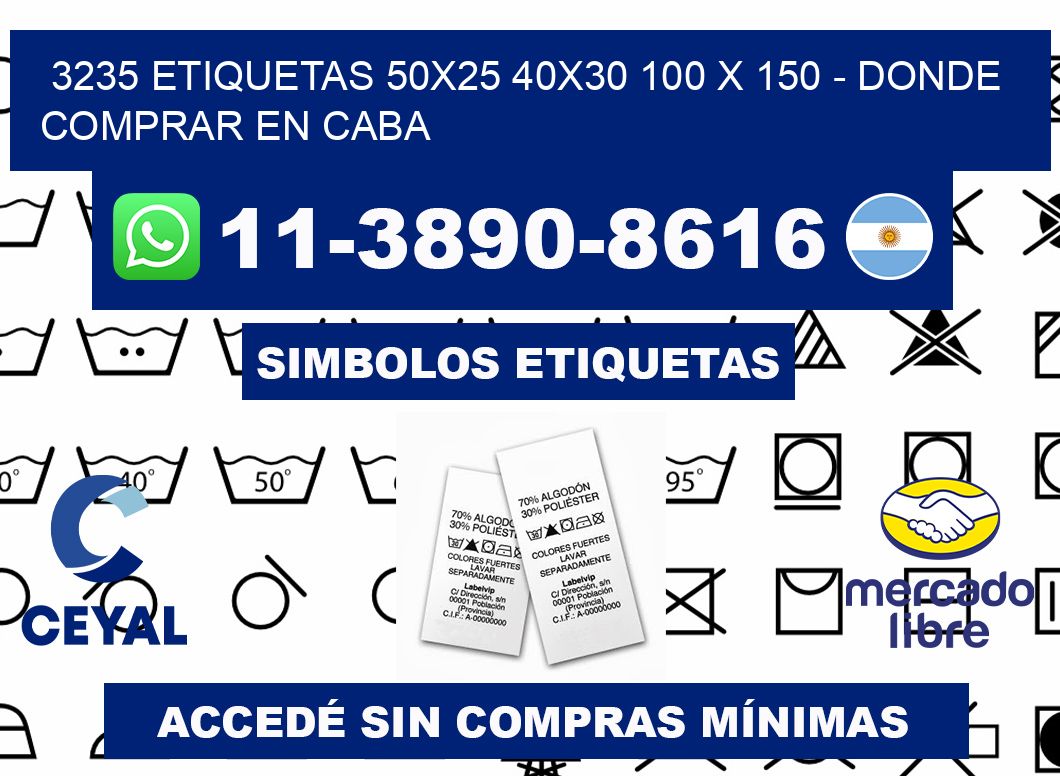 3235 etiquetas 50x25 40x30 100 x 150 - Donde Comprar en Caba