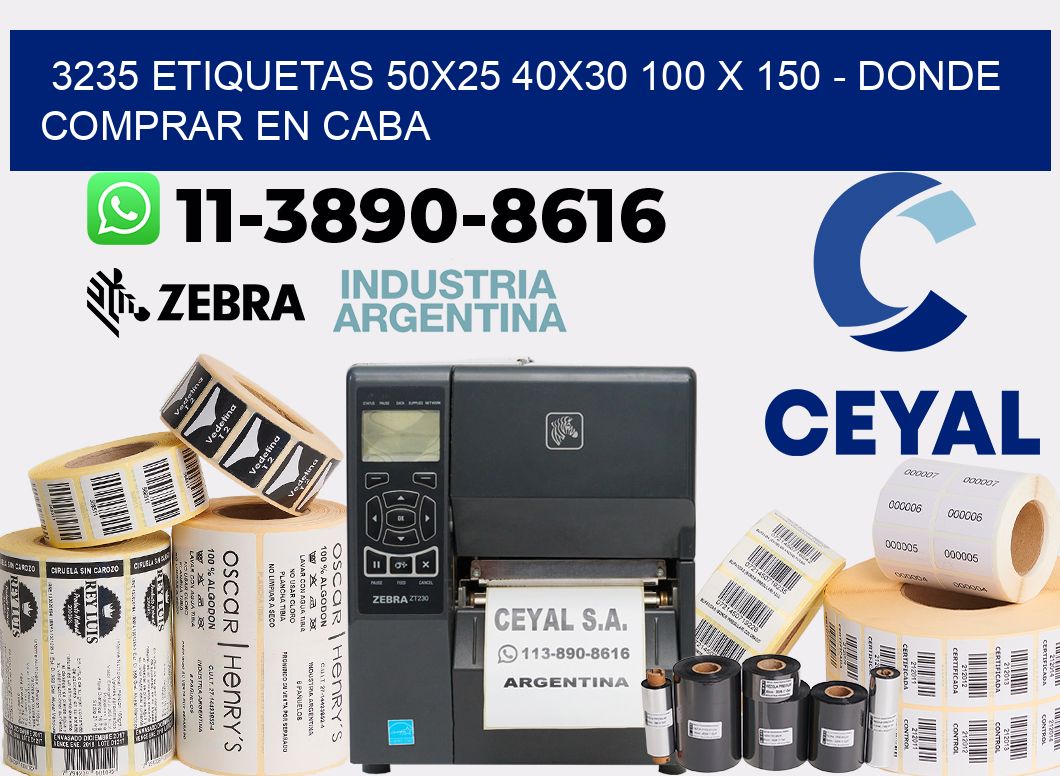 3235 etiquetas 50x25 40x30 100 x 150 - Donde Comprar en Caba