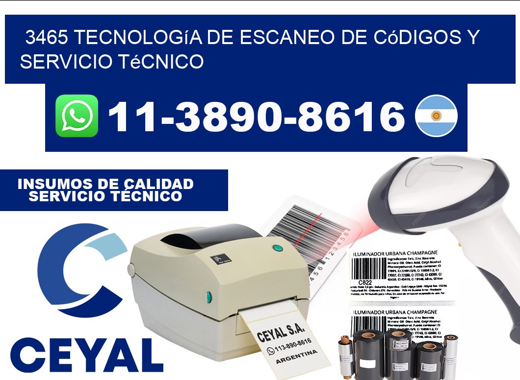 3465 Tecnología de Escaneo de códigos y Servicio Técnico
