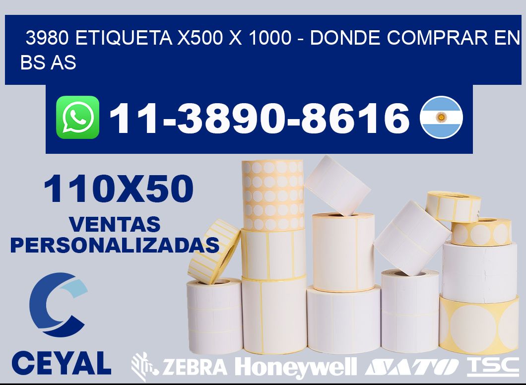 3980 etiqueta x500 x 1000 - Donde Comprar en bs as