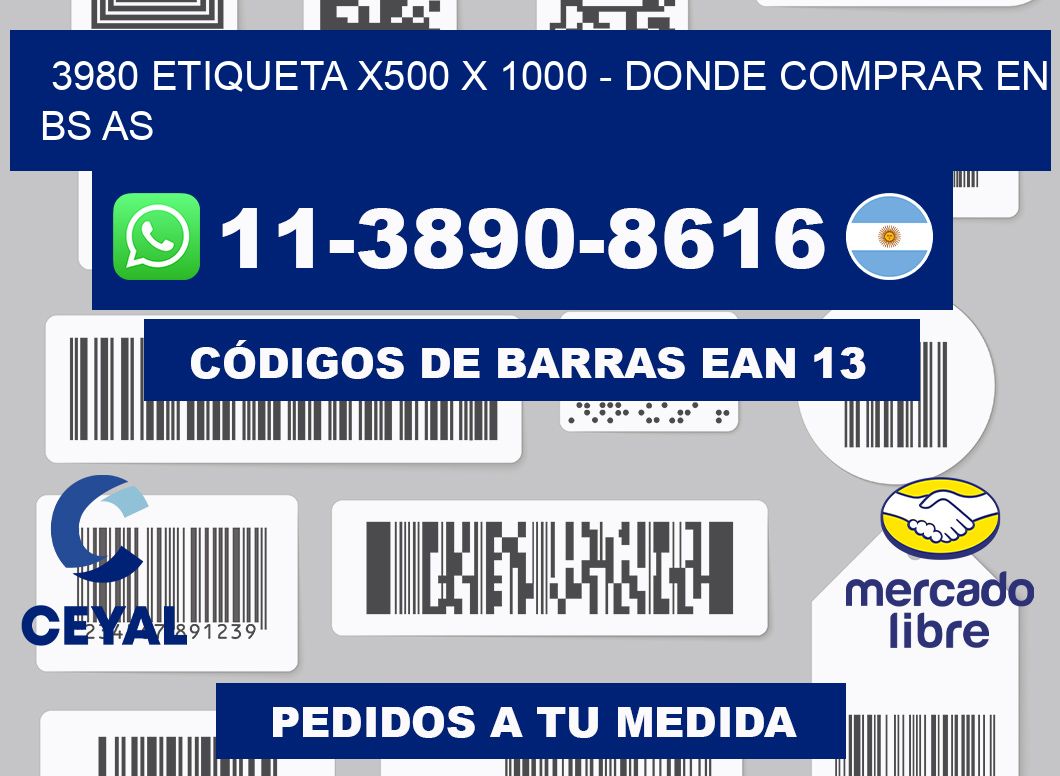 3980 etiqueta x500 x 1000 - Donde Comprar en bs as