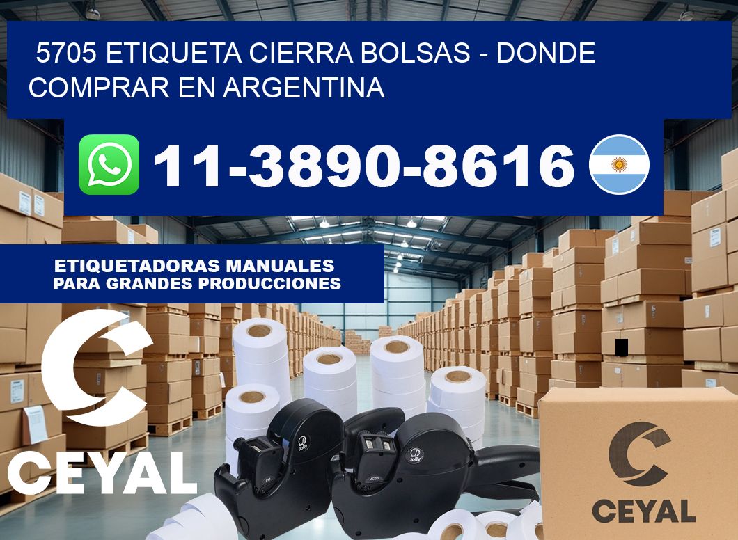 5705 etiqueta Cierra Bolsas – Donde Comprar en Argentina