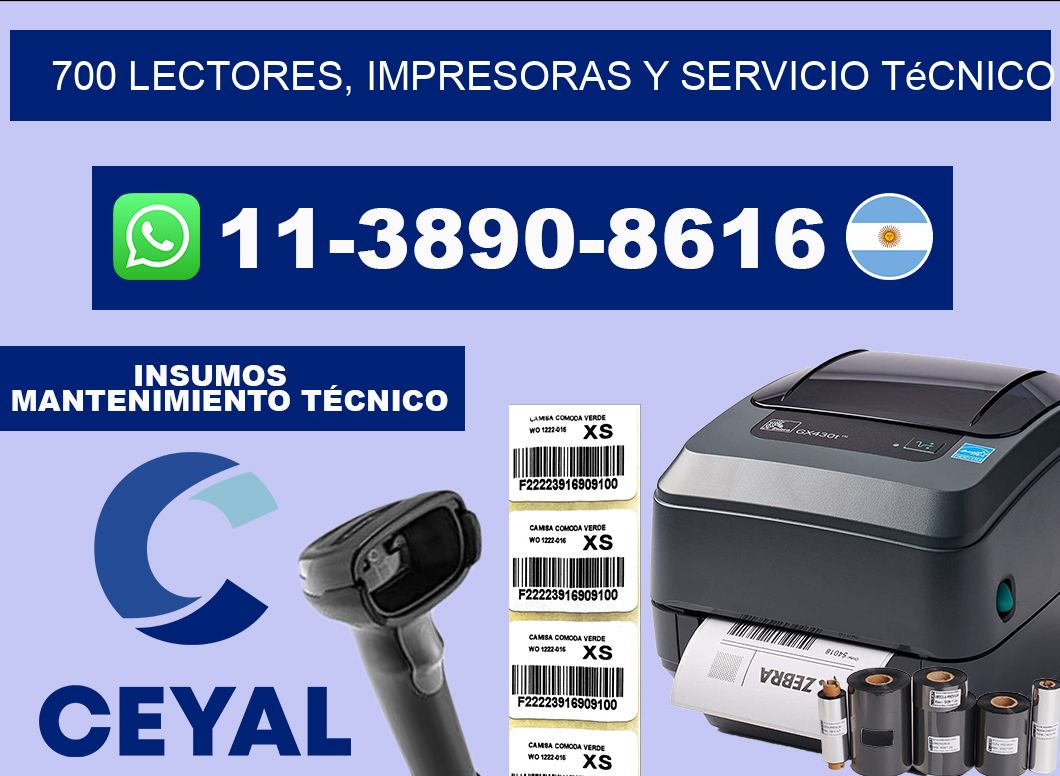 700 Lectores, Impresoras y Servicio Técnico