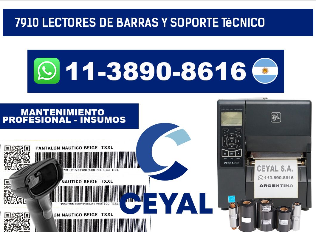 7910 Lectores de barras y Soporte Técnico