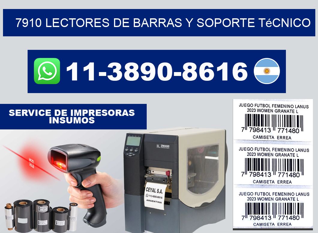 7910 Lectores de barras y Soporte Técnico