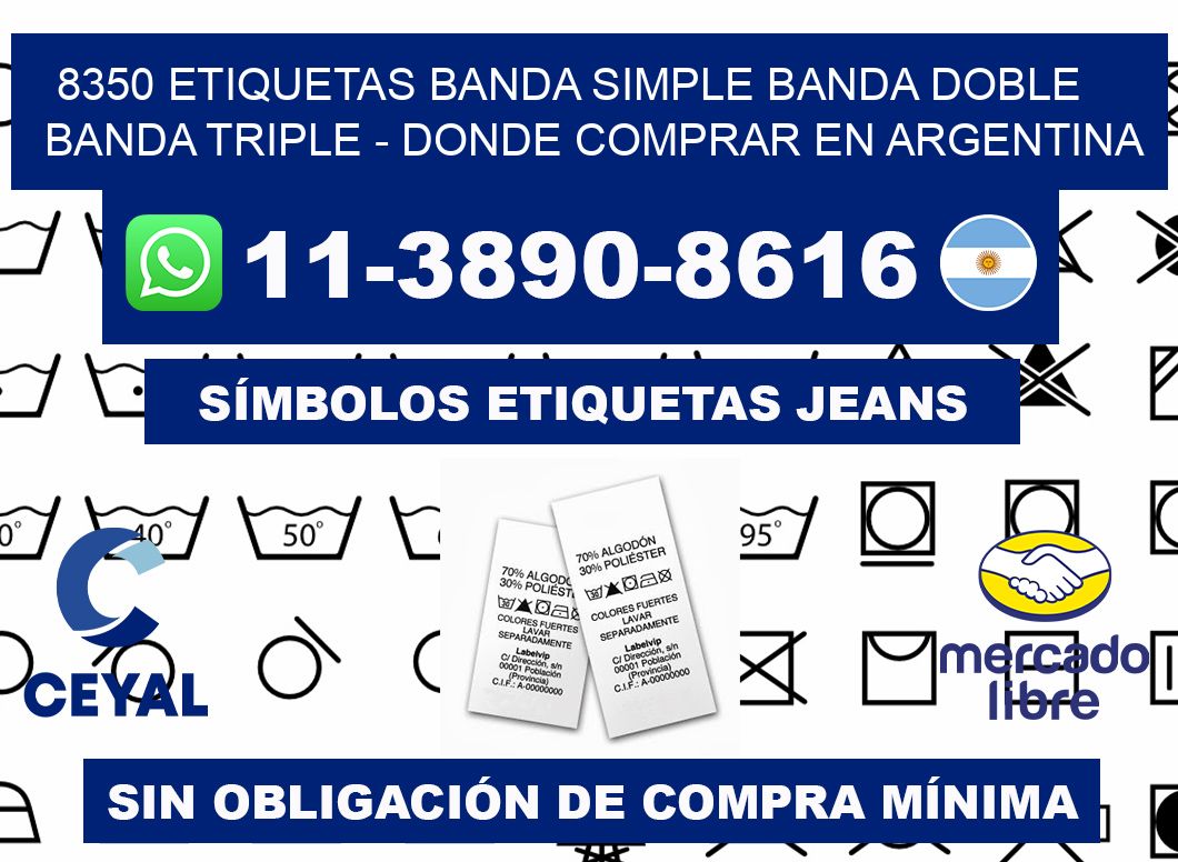 8350 etiquetas banda simple banda doble banda triple - Donde Comprar en Argentina