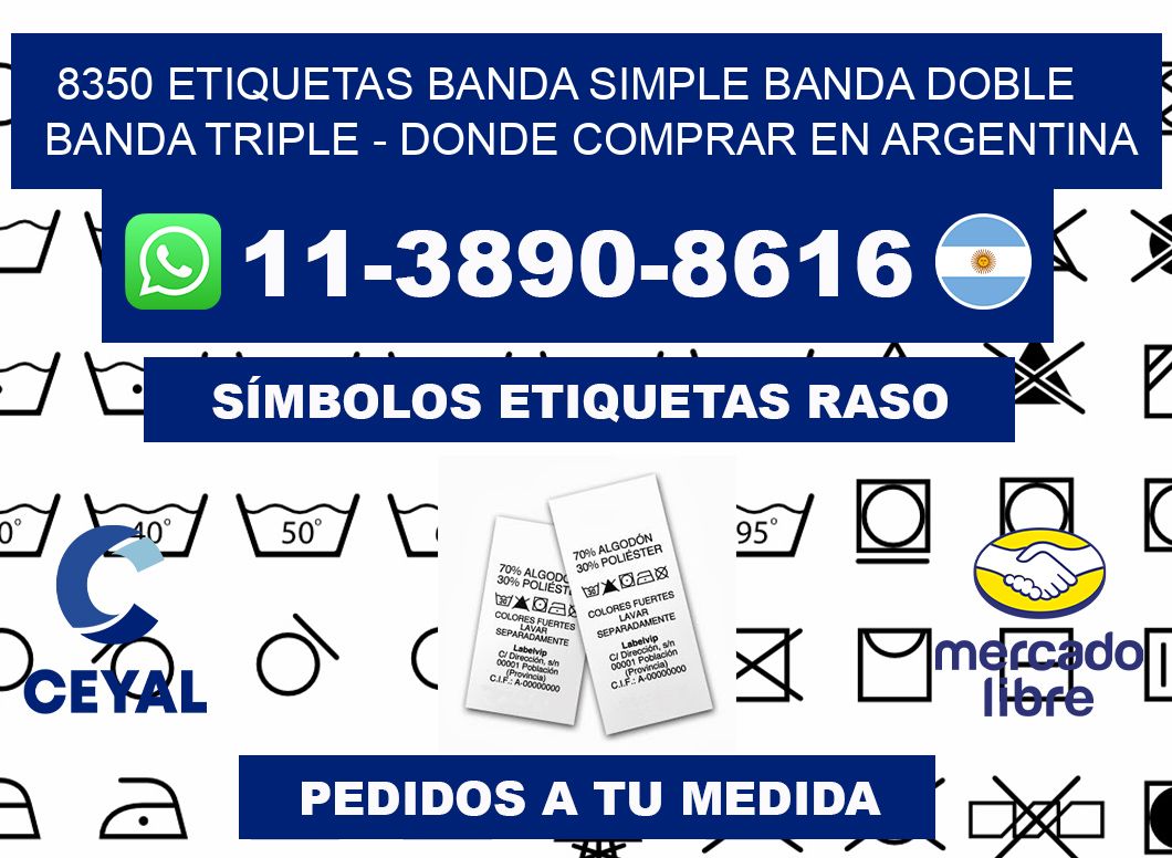 8350 etiquetas banda simple banda doble banda triple - Donde Comprar en Argentina