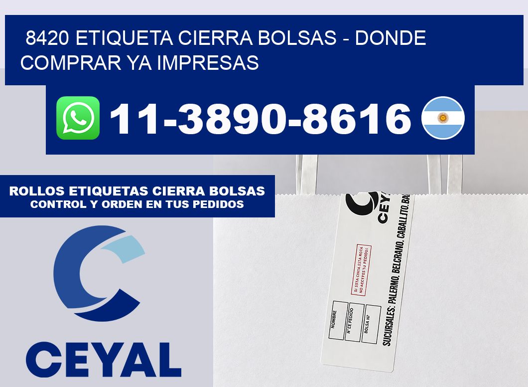8420 etiqueta Cierra Bolsas – Donde Comprar ya impresas