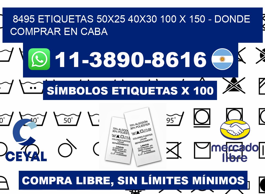 8495 etiquetas 50x25 40x30 100 x 150 - Donde Comprar en Caba