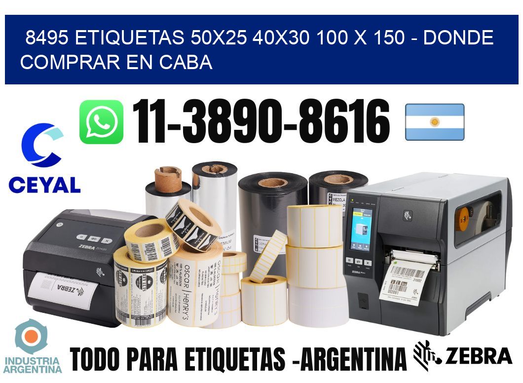 8495 etiquetas 50x25 40x30 100 x 150 - Donde Comprar en Caba
