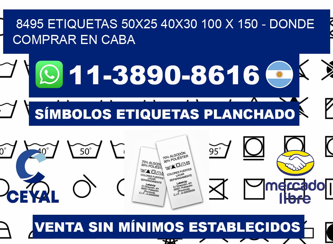 8495 etiquetas 50x25 40x30 100 x 150 - Donde Comprar en Caba