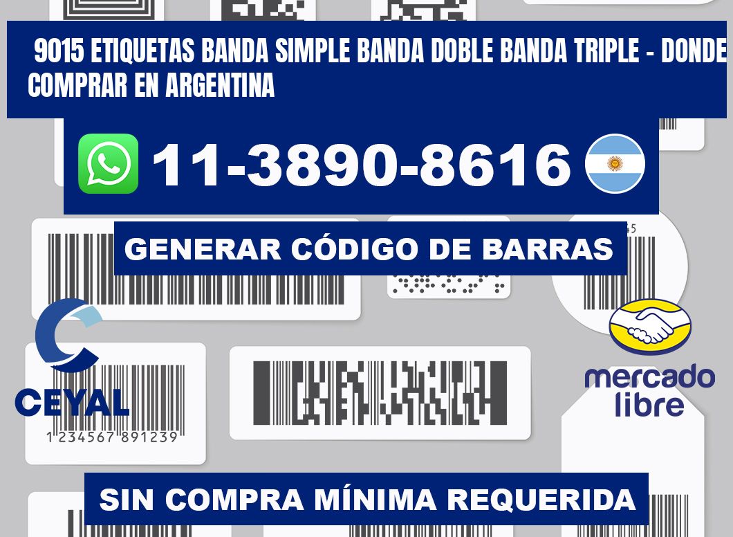 9015 etiquetas banda simple banda doble banda triple - Donde Comprar en Argentina