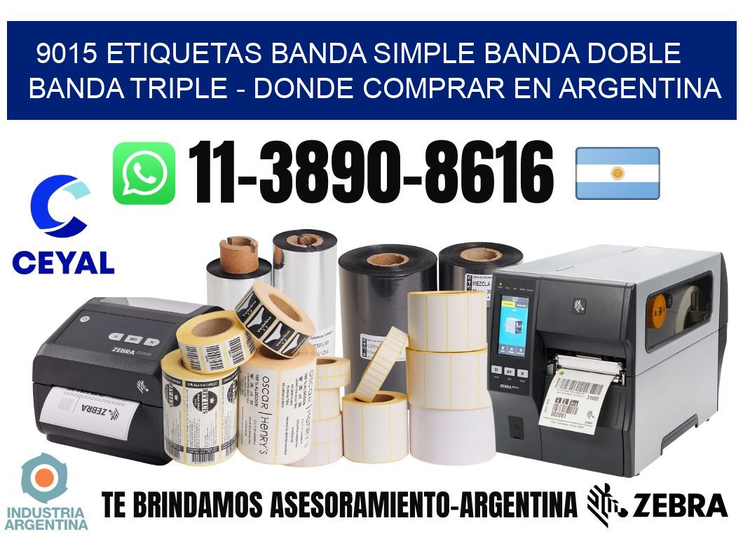 9015 etiquetas banda simple banda doble banda triple - Donde Comprar en Argentina