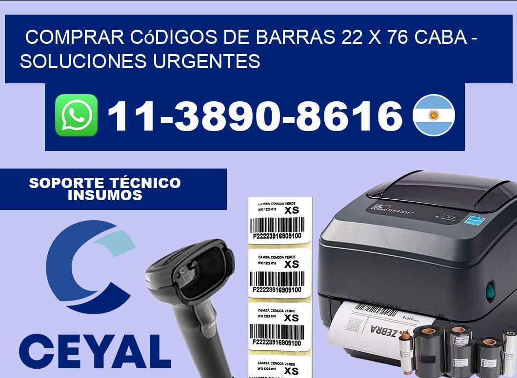 Comprar códigos de barras 22 x 76 CABA – soluciones urgentes