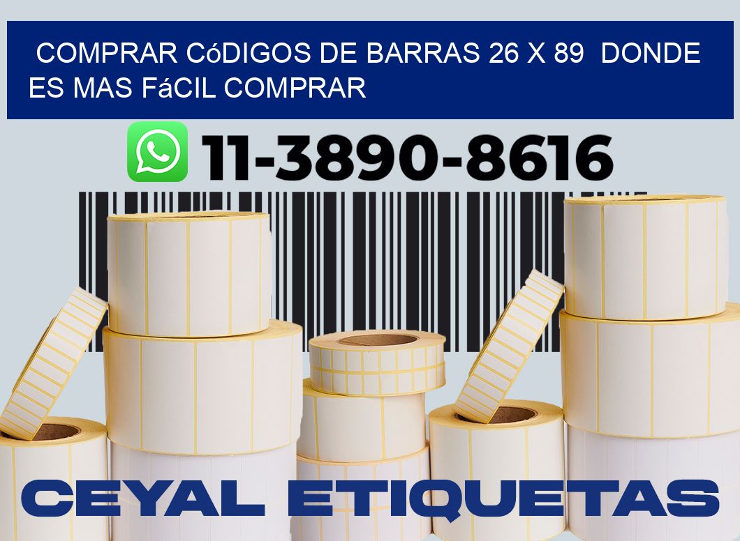 Comprar códigos de barras 26 x 89  Donde es mas fácil comprar
