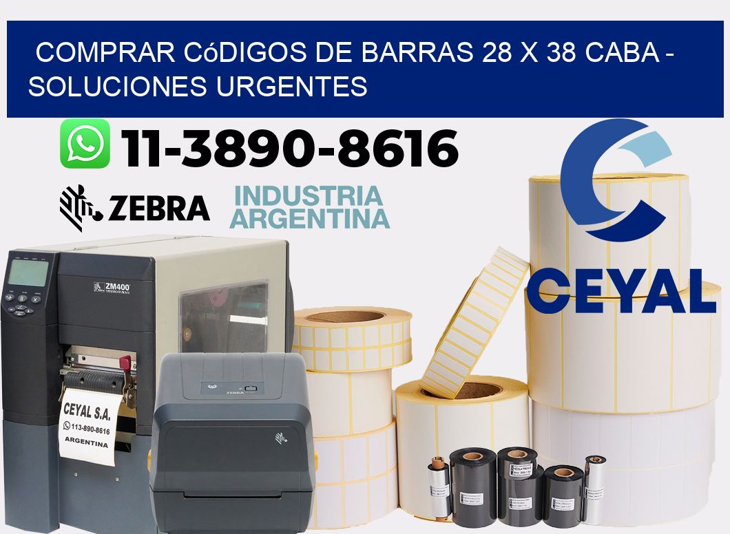 Comprar códigos de barras 28 x 38 CABA - soluciones urgentes