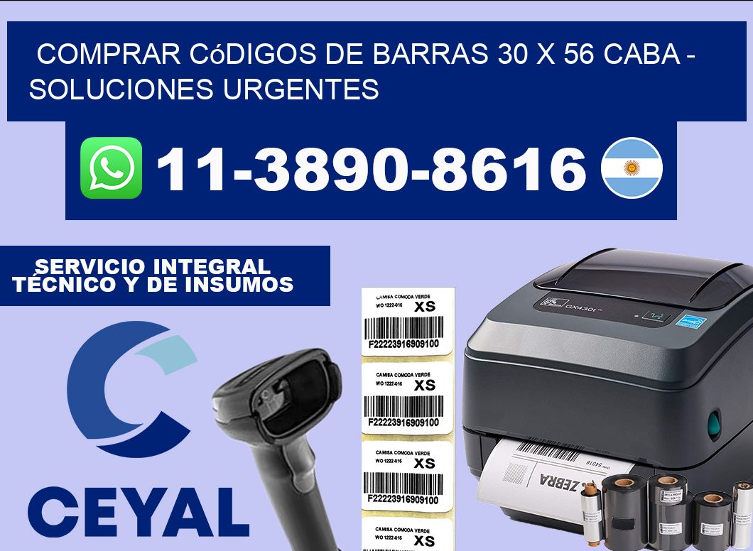 Comprar códigos de barras 30 x 56 CABA – soluciones urgentes