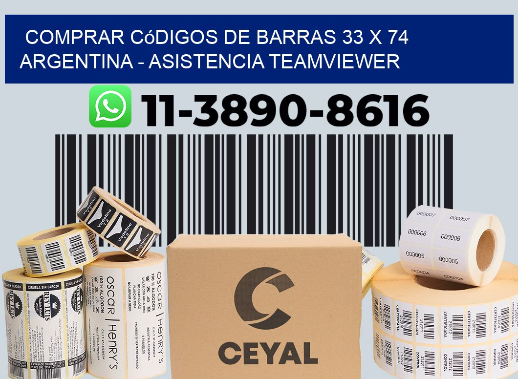 Comprar códigos de barras 33 x 74 argentina - asistencia teamviewer