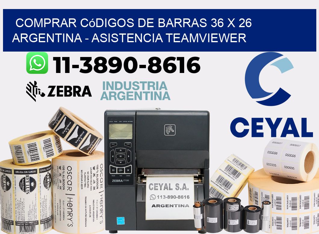 Comprar códigos de barras 36 x 26 argentina - asistencia teamviewer