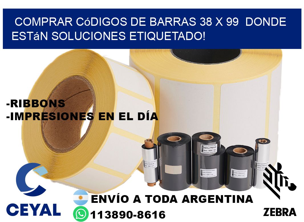 Comprar códigos de barras 38 x 99  donde están soluciones etiquetado!