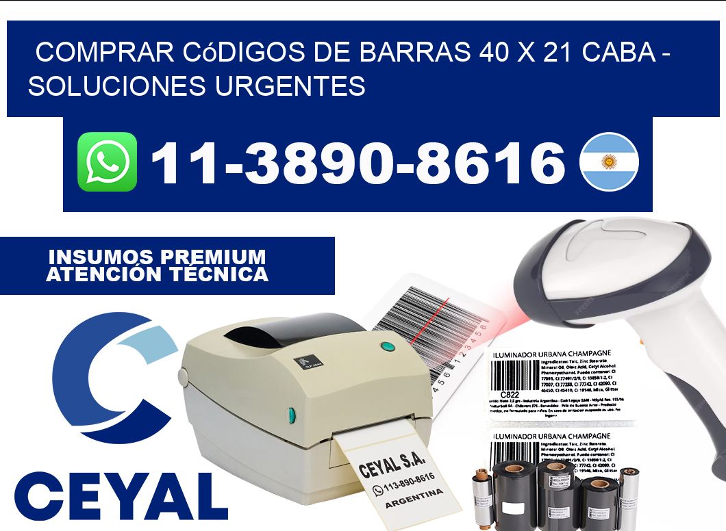 Comprar códigos de barras 40 x 21 CABA - soluciones urgentes