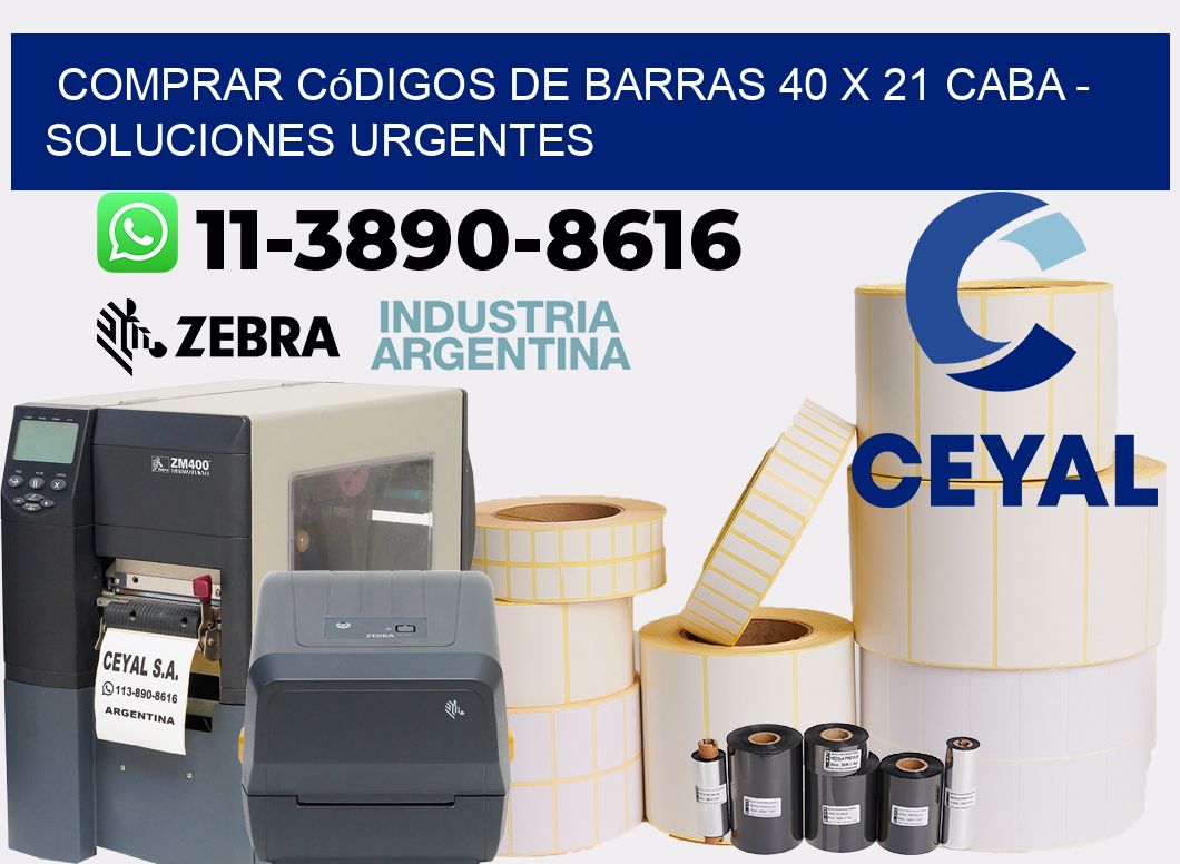 Comprar códigos de barras 40 x 21 CABA - soluciones urgentes