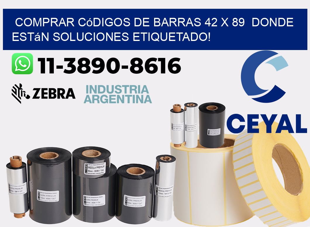 Comprar códigos de barras 42 x 89  donde están soluciones etiquetado!