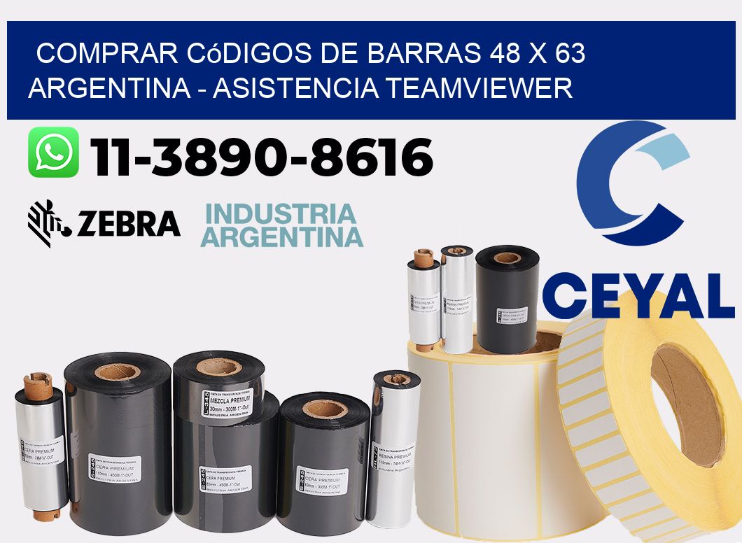 Comprar códigos de barras 48 x 63 argentina - asistencia teamviewer