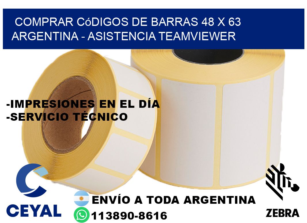 Comprar códigos de barras 48 x 63 argentina - asistencia teamviewer