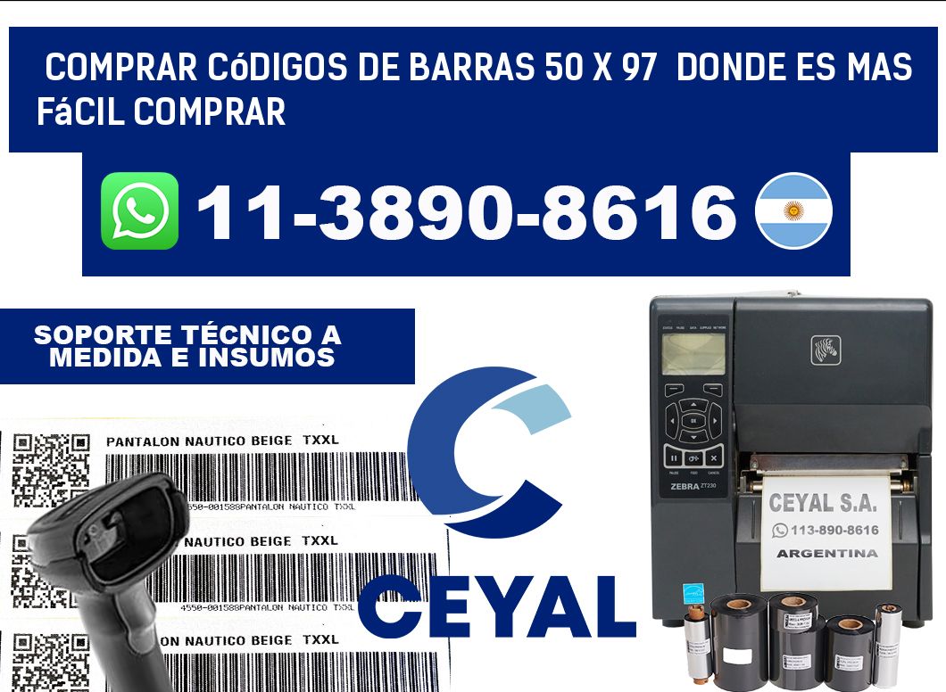 Comprar códigos de barras 50 x 97  Donde es mas fácil comprar