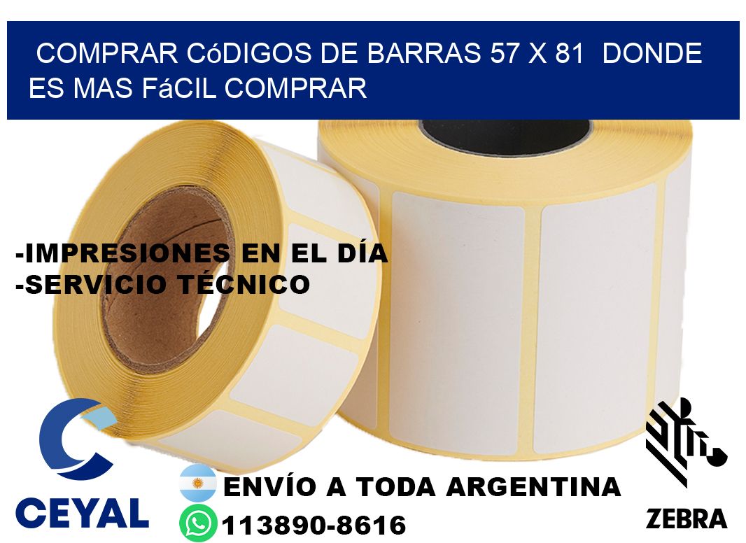 Comprar códigos de barras 57 x 81  Donde es mas fácil comprar