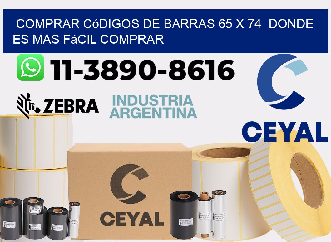 Comprar códigos de barras 65 x 74  Donde es mas fácil comprar
