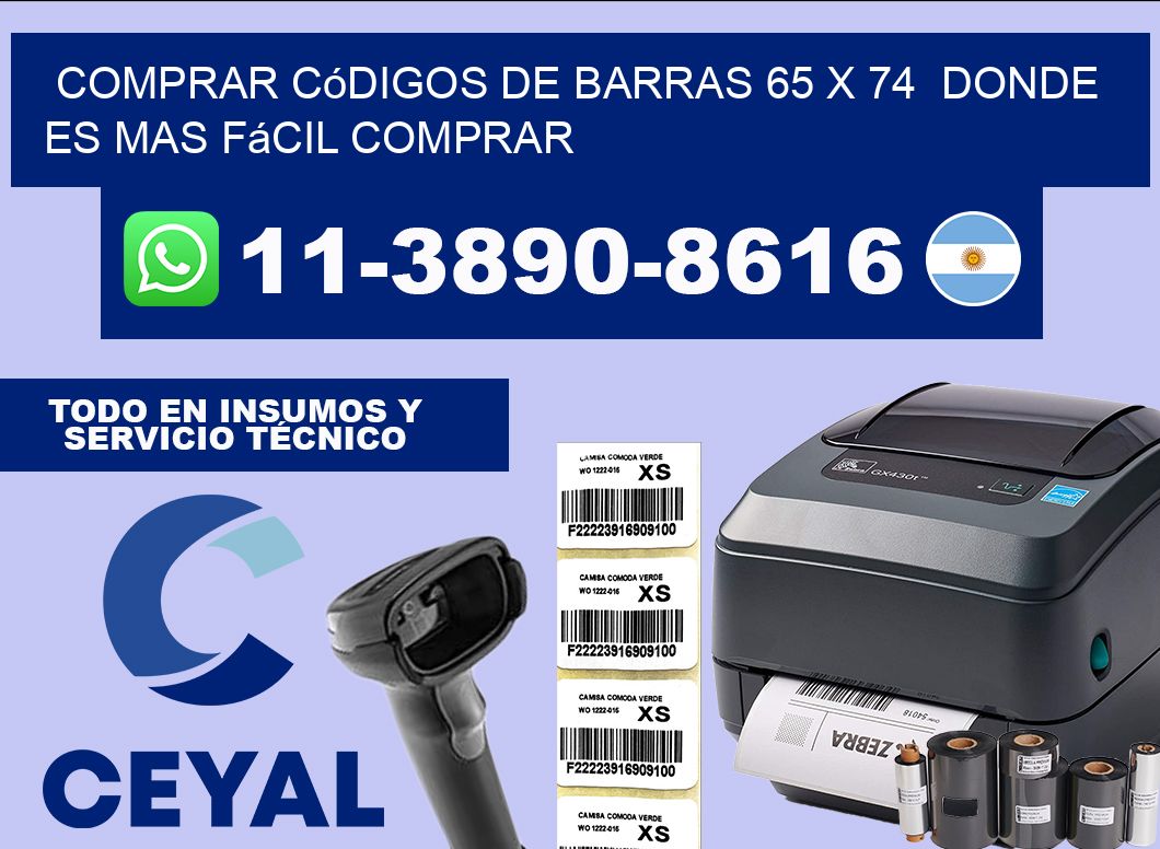 Comprar códigos de barras 65 x 74  Donde es mas fácil comprar
