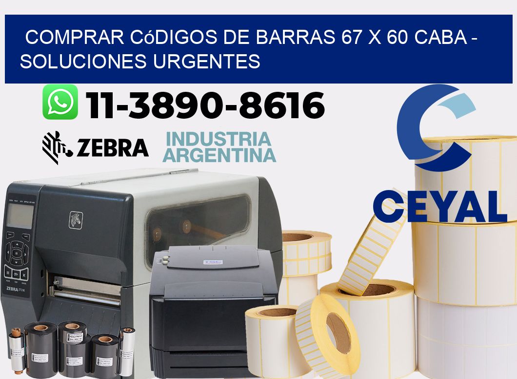 Comprar códigos de barras 67 x 60 CABA - soluciones urgentes