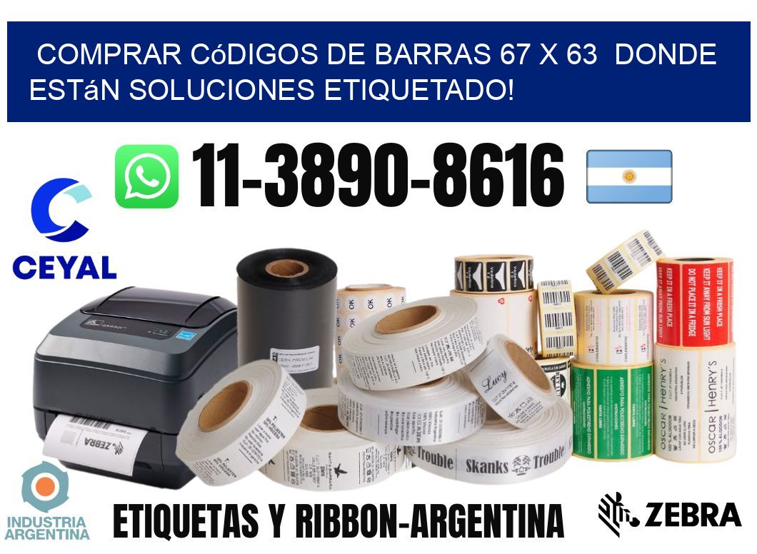 Comprar códigos de barras 67 x 63  donde están soluciones etiquetado!
