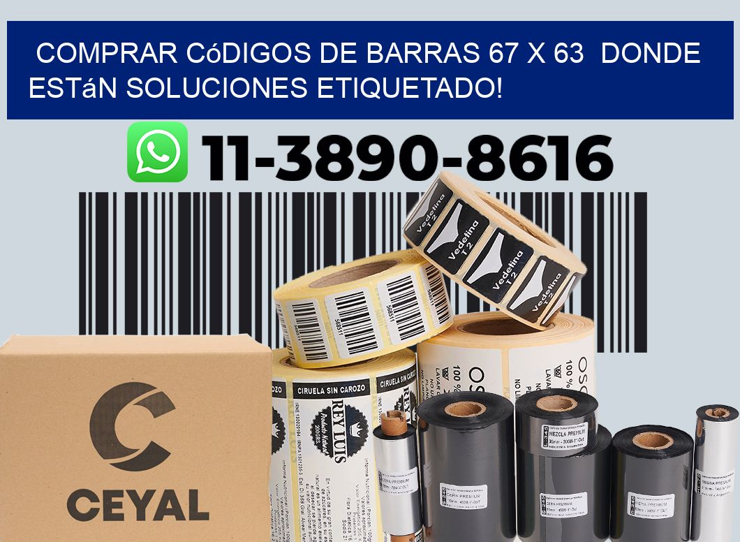 Comprar códigos de barras 67 x 63  donde están soluciones etiquetado!