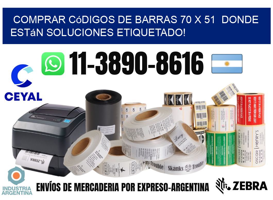Comprar códigos de barras 70 x 51  donde están soluciones etiquetado!