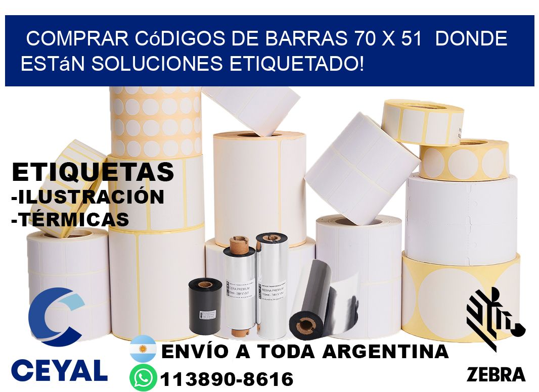 Comprar códigos de barras 70 x 51  donde están soluciones etiquetado!
